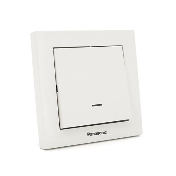 Выключатель Panasonic Karre Plus 55 одноклавишный с подсветкой,белый