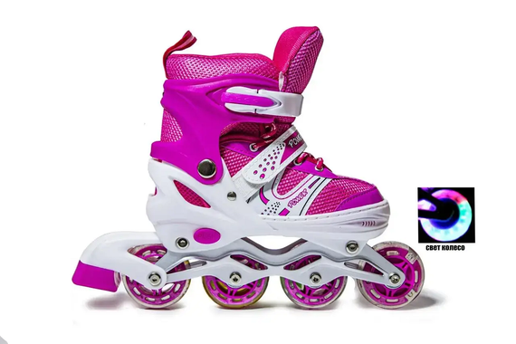 Комплект роликовые коньки раздвижные Scale Sports с шлемом и защитой S (31-34) | Зображення 2