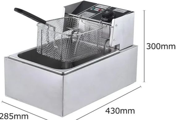 Профессиональная электрическая фритюрница Dotvix D-803, 2800 Вт, 6 л, с корзиной из нержавеющей стали | Зображення 8