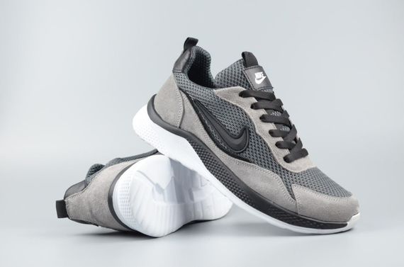 Кросівки літні сітка Nike сірі | Зображення 3