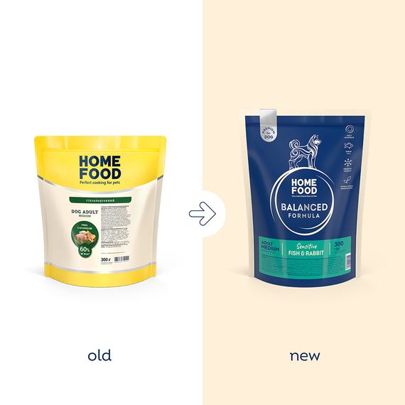 Сухий корм для дорослих собак середніх порід з чутливим травленням "Риба та кролик" Sensitive Balanced Formula, 300 г | Зображення 1