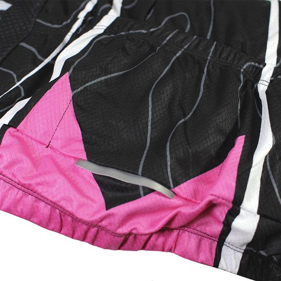 Костюм вело женский Siilenyond SW-CT-057 Black Pink M Полосы длинный рукав штаны | Зображення 2