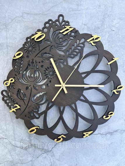 Настінний дерев'яний годинник з фанери Оригінальний годинник  Декор для дому, офісу, подарунок | Зображення 2