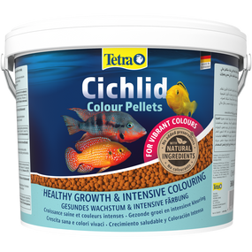 Корм Tetra Cichlid Colour для всіх цихлід для яскравості забарвлення гранули 10 л/3,6 кг