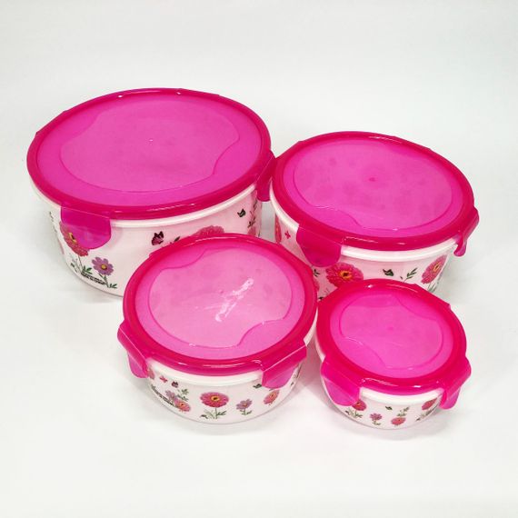 Набор пластиковых судков UNIQUE UN-1512. Цвет: розовый LO-87 | Зображення 2