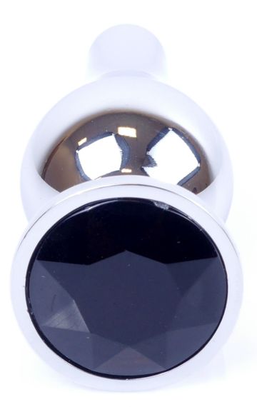 Анальний затор Boss Series - Jewellery Silver BUTT PLUG Black, BS6400074 Sex Aura | Зображення 1