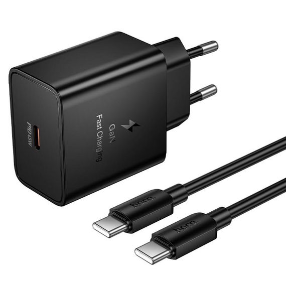 МЗП Hoco N77 Star PD45W (1USB-C) + кабель Type-C to Type-C Black | Зображення 5