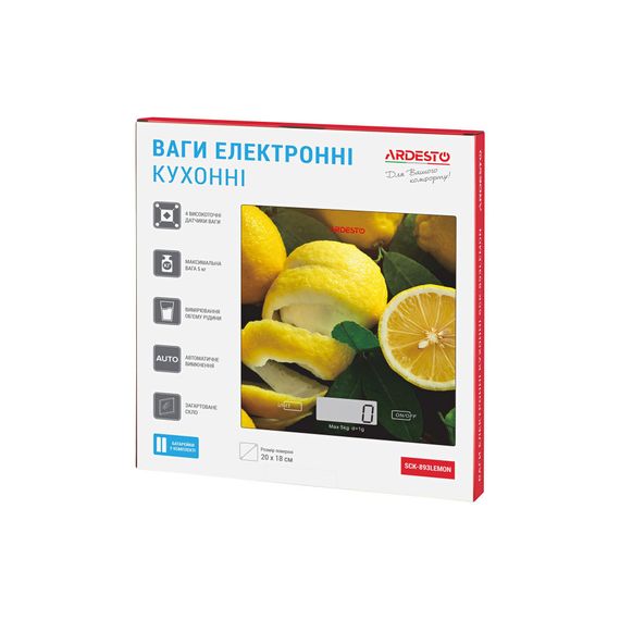 Ваги кухонні Ardesto SCK-893LEMON | Зображення 9