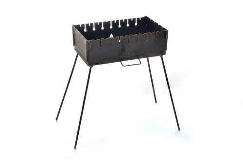 Мангал розкладний (кейс) товщина 3 мм дворівневий на 8 шампурів із чохлом і рукавичками СІЛА 960126