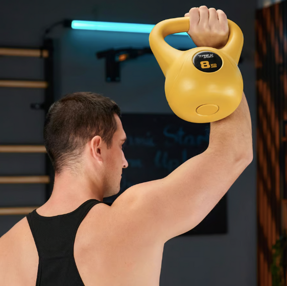 Гиря вінілова 8кг Trex Sport TX-008CKB жовта | Зображення 9