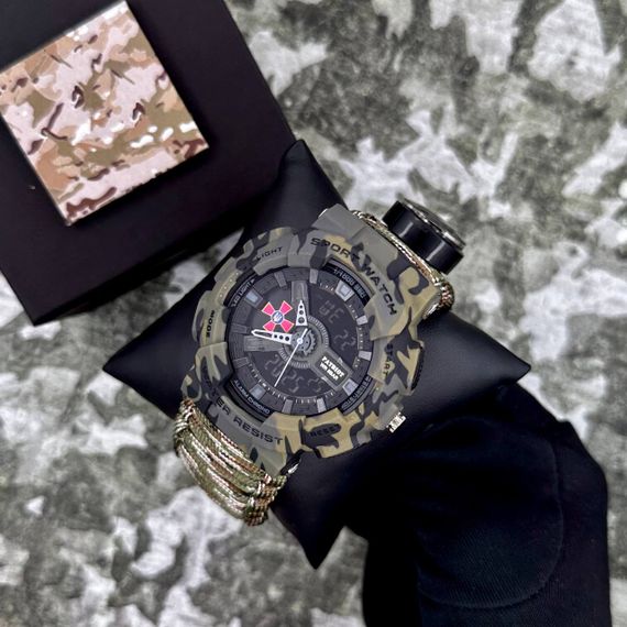 Patriot 005CMGRSU ЗСУ Зелений камуфляж Паракордовий ремінець Camo Green + Коробка. | Зображення 1