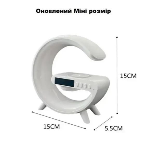 Настільна смарт-лампа з бездротовою зарядкою та динаміком Smart Light Sound Machine G63 | Зображення 2