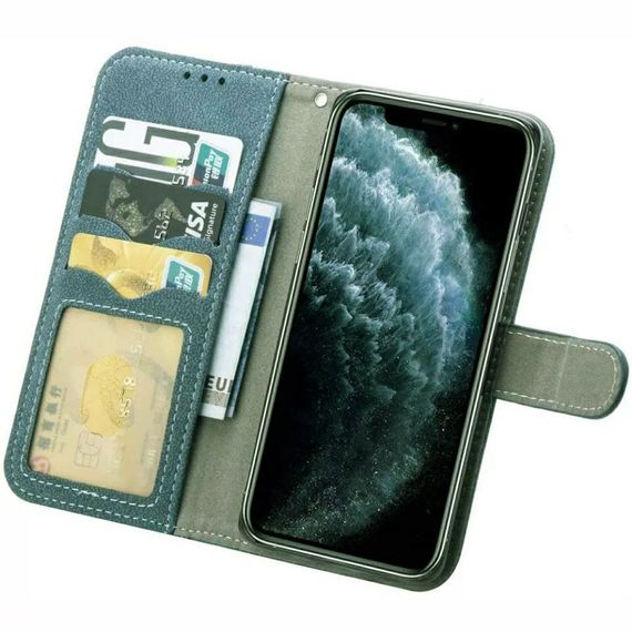 Шкіряний чохол-книжка для Tecno Pova 2 колір Зелений | Зображення 2