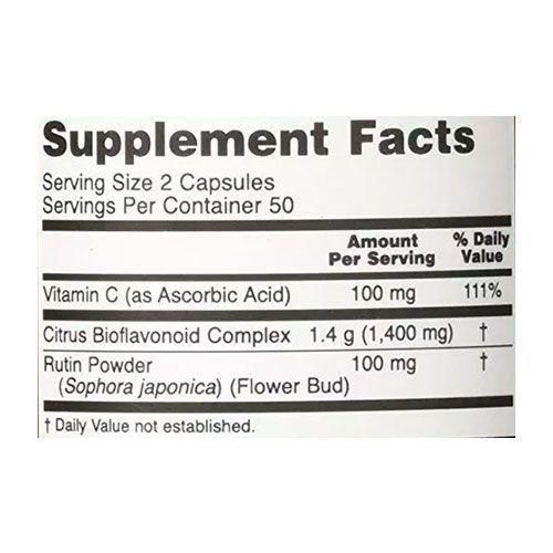 NOW Citrus Bioflavonoids / БИОФЛАВОНОИДЫ ЦИТРУСОВЫЕ 700мг в капсулах №100 | Зображення 1