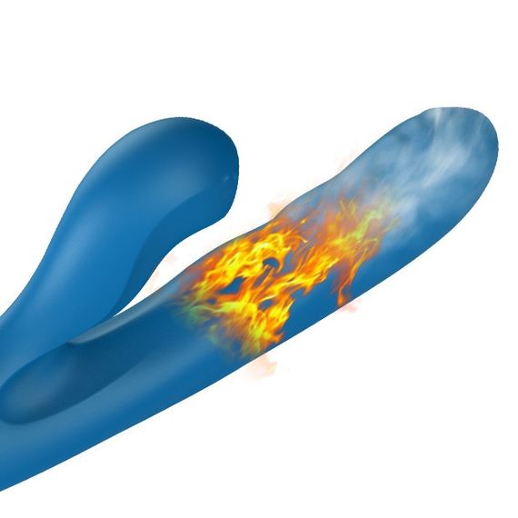 Вібратор-кролик BeYourLover OTTO з вакуумом, підігрівом і фрикціями, синій, 22,2 × 3,8 см Sex Aura | Зображення 3