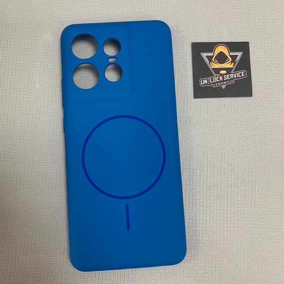 Чохол Motorola Edge 50 Pro MagSafe SoftTouch М'який Протиударний Синій