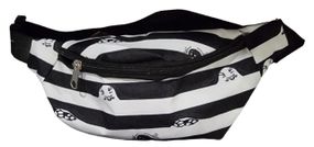 Сумка поясна бананка 4Profi Міні  з принтом " чорно-білі смужки" з одним відділенням