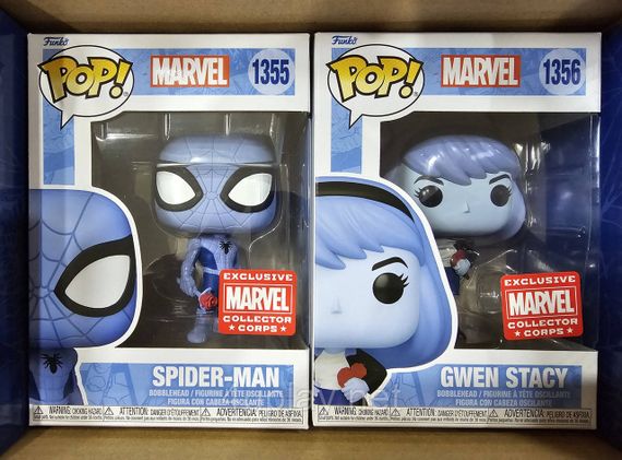 Коробка Фанко Поп Людина Павук Оригінал Funko Pop Marvel Collector Corps Spider-Man Blue Box 2XL | Зображення 7