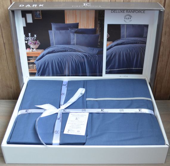 Постельное белье First Choice Ranforce Deluxe DARK 200 х 220 см Alisa Denim | Зображення 5