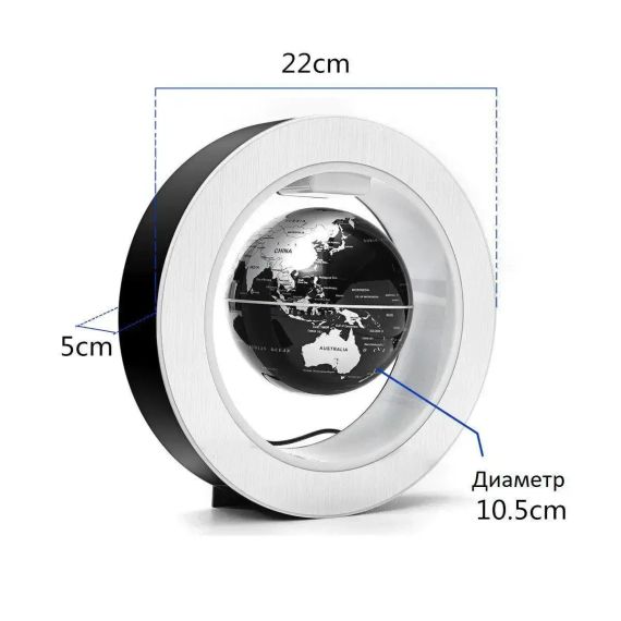 Глобус левитирующий RESTEQ  Летающий глобус ночник | Зображення 6