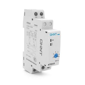 Реле часу CHINT NTE8В015S, на DIN-рейку, затримка включення-0.1с-5с, Ue/le: AC-15 240В/0, 75А, -5°С~+40°С, 93х66, 5х18, 5 мм