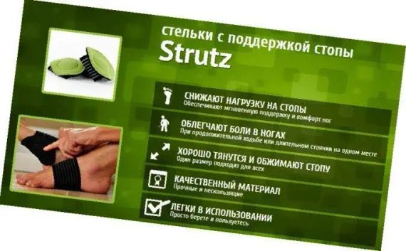 Ортопедичні устілки-супінатори STRUTZ (струтз) допомагають зняти напругу з ніг після будь-якого навантаження. | Зображення 4