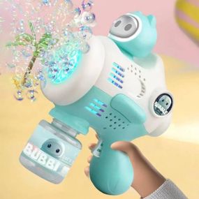 Пистолет детский для мыльных пузырей на батарейках AND 066 Голубой