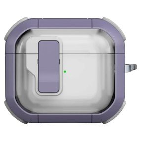 Футляр протиударний Locking Button для навушників Airpods 3 Light Purple