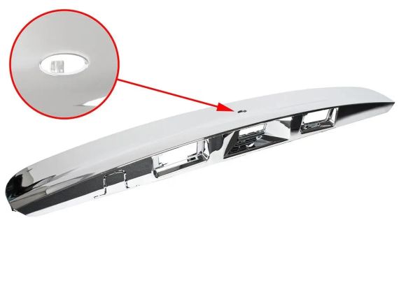 Nissan Qashqai J10 (06-13) накладка/планка/ручка дверей багажника ХРОМ + отверстие для смарт-ключа, Ниссан