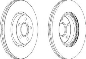 Гальмівний диск FERODO DDF1225 на FORD C-MAX II (DXA/CB7, DXA/CEU)