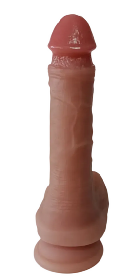 Большой фаллоимитатор с мошонкой на присоске OYO - Dildo Double Layer Silicone YQW-071 (длина 20.5 см, диаметр 3.5 см) Sex Aura | Зображення 3