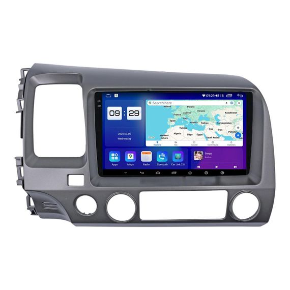 Штатна магнітола серії Mekede M200S 2K під Honda Civic 2007-2011 9 дюймів