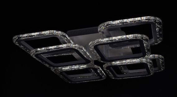 Люстра світлодіодна стельова LED світильник для квартири на стелю лед з пультом 26091 Білий 11х46х46 см. | Зображення 4