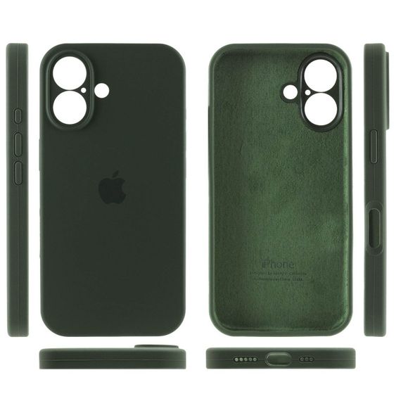 Чохол Silicone Case Full Camera Protective (AA) для Apple iPhone 16 Plus (6.7") Зелений / Cyprus Green | Зображення 2