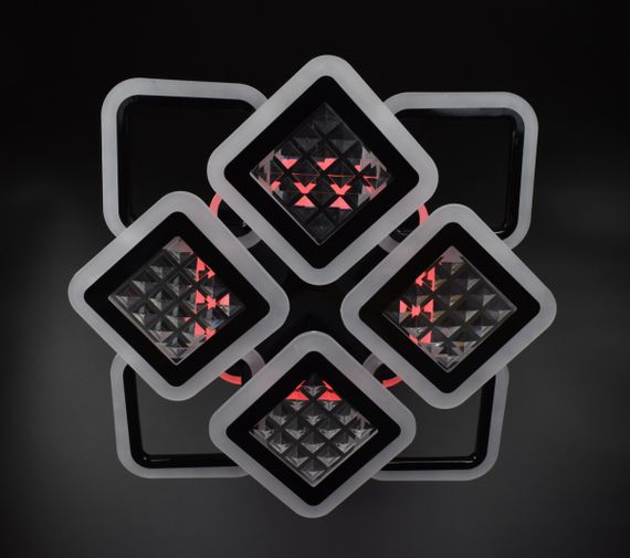 Люстра світлодіодна стельова LED світильник для квартири на стелю лед з пультом 26122 Чорний 11х54х62 см. | Зображення 5