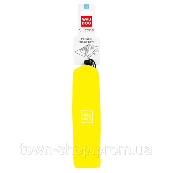 Миска складная WAUDOG Silicone, 385х230х50 мм желтый