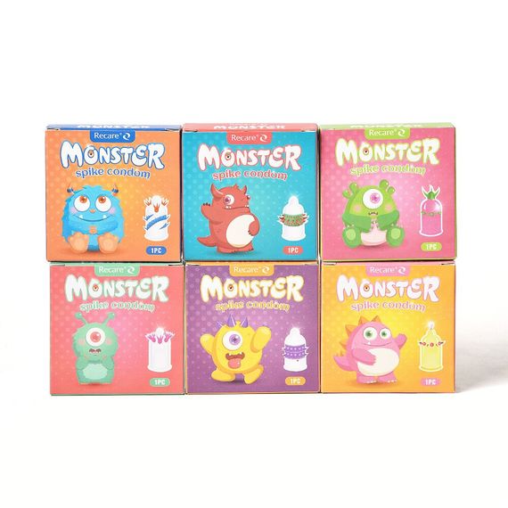 Насадка на член Recare Green Monster Spike Condom (презерватив з рядом кульок і вусиками на кінчику) | Зображення 8