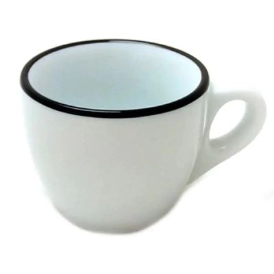 Чашка Ancap espresso 75 мл, серія Verona Colored Rims Black (37251)