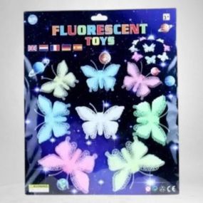 Наклейки Бабочки флуоресцентные Разноцветные