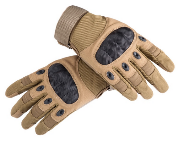 Рукавиці тактичні Primo Carbon повнопалі, сенсорні, розмір L - Khaki | Зображення 1