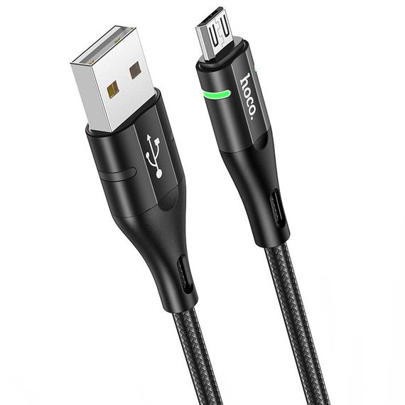 Дата кабель Hoco U93 "Shadow" MicroUSB (1.2 m) Чорний | Зображення 1