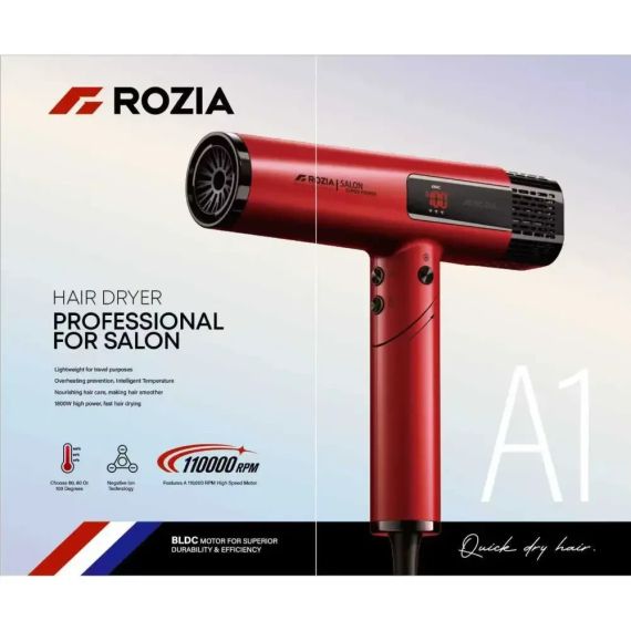 Фен професійний для сушіння волосся ROZIA A1 Professional Hair Dryer AND-6162-9 | Зображення 2