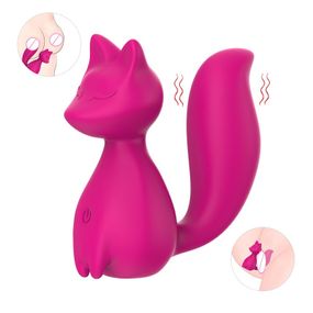 Мини-вибратор клиторальный Every Night Toys Doris в форме лисы розовый, 10 режимов вибрации Sex Aura