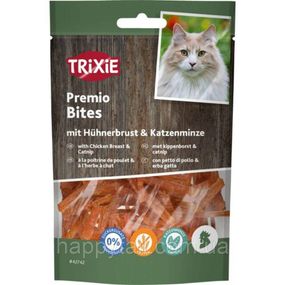 Ласощі Trixie Premio Catnip Chicken Bites для котів шматочки з курячою грудкою і котячою м_ятою 50 г