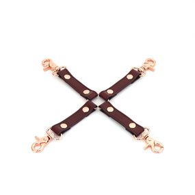 Шкіряна хрестовина Liebe Seele Wine Red Hogtie Бордова One Size