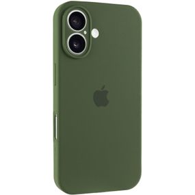 Чохол Silicone Case Full Camera Protective (AA) для Apple iPhone 16 (6.1") Зелений / Dark Olive