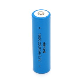 Акумулятор 18650 Li-Ion Vipow ICR18650 TipTop, 2000mAh, 3.7V, Blue Q50/500