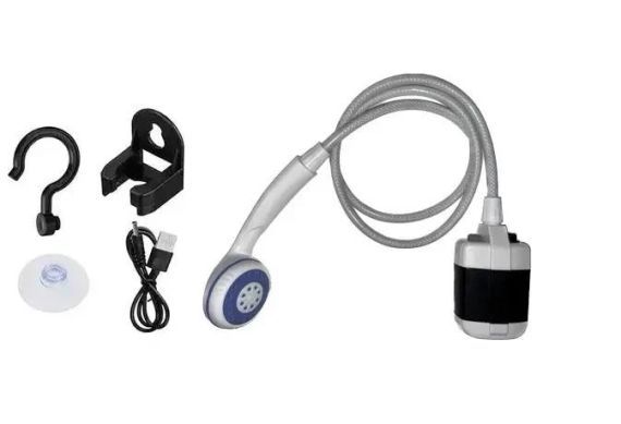 Душ портативный, кемпинговый с помпой на аккумуляторе USB Travel shower  2200 мАг | Зображення 2