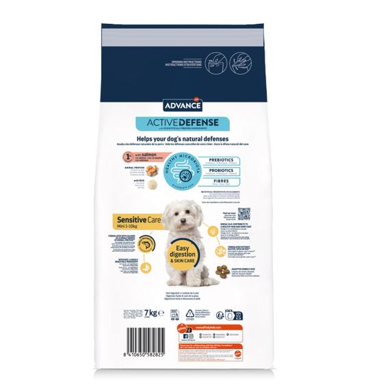 Сухий корм для собак малих порід із лососем Advance Mini Sensitive, 7 кг | Зображення 1