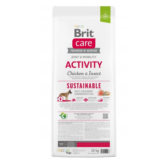 Корм сухий Brit Care Dog Sustainable Activity для дорослих собак з підвищеною активністю з куркою та комахами 12 кг | Зображення 4